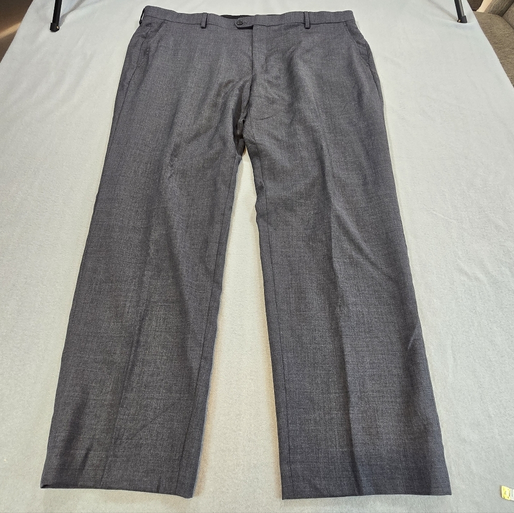 Jos. A. Bank Dress Pants Mens 42 Long Grey 1905 Custom Express 100% Wool Flat